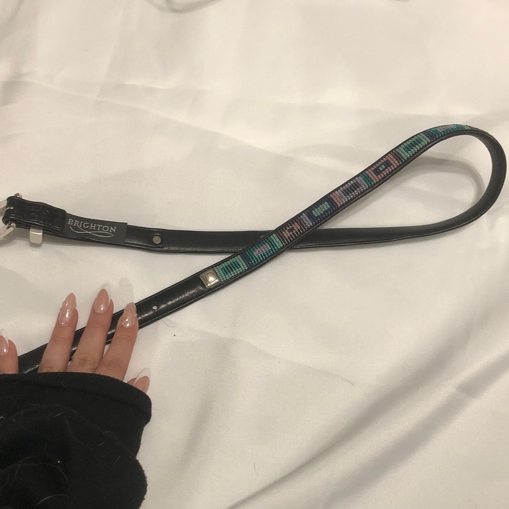 Brighton Black and Teal Women's Belt
